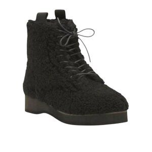 Roam Combat Cush Shearling Boots Black Size 8 NIB Retail $275